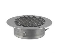 Grille d'aération circulaire en acier inoxydable pour l'extérieur - Grille d'aération murale extérieure - Barrière anti-insectes - Résistante à la rouille - Plusieurs tailles - Pour la maison et le