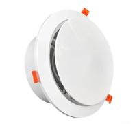Grille d'aération de plafond ronde avec filtre - Grille blanche à persiennes en ABS pour retour d'alimentation CVC - Protection anti-insectes pour la maison, le bureau, le garage (Φ100)