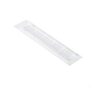 Grille d'aération de porte carrée en aluminium blanc 20 x 5 cm pour armoire à chaussures salle de bain extracteur ventilateur (50 x 200 mm)