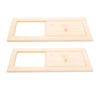 Grille D'aération de Sauna en Bois, Lot de 2, Panneau | Glissière Manuelle, Installation Horizontale ou Verticale, pour Murs et Portes, Usage Bain de Vapeur Commercial
