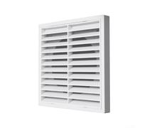 Grille d'aération en ABS avec moustiquaire - Double couche pour mur et plafond - Couvercle en plastique blanc 260 x 105 mm (150 mm)