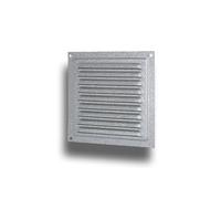 Grille d'aération en métal galvanisé - Dimensions : 250 x 250 mm