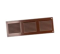 Grille d'aération en métal Marron avec moustiquaire - 300 x 100 mm