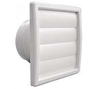 Grille d'aération extérieure à volets mobiles universel - avec piquage - blanc AUTOGYRE