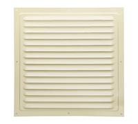 Grille d'aération métallique de 30x30 cm pour montage intérieur/extérieur avec protection contre les insectes, robuste, résistante aux intempéries (30x30, Beige)