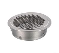 Grille d'aération murale extérieure en acier inoxydable de forme ronde avec protection en maille fine, convient pour diverses applications de ventilation (tube de 200 mm)