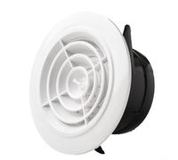 Grille d'aération murale intérieure ronde avec volume d'air réglable, fabriquée en ABS, conçue pour une ventilation efficace dans les salles de bains, bureaux et espaces similaires (100 mm)