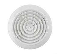 Grille d'aération murale intérieure ronde avec volume d'air réglable, fabriquée en ABS, conçue pour une ventilation efficace dans les salles de bains, bureaux et espaces similaires (200 mm)