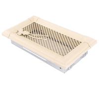 Grille d'aération pour air chaud et froid - Grille décorative pour cheminée - Ivoire - 10 x 20 cm - Avec cadre