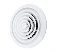 Grille d'aération ronde en plastique ABS 190 à 300 mm pour conduit CVC - Entrée d'échappement blanche avec design anti-condensation pour salle de bain et cuisine (260-270)