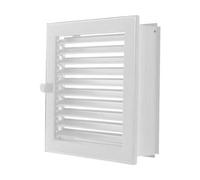 Grille d'air chaud à affleurement de crépi - CB-tec blanc, 45 x 15 cm