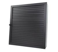 Grille d'air chaud extra grand en saillie - CB-tec Noir, 45 x 45 cm