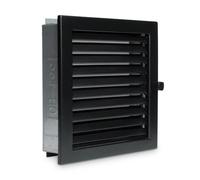 Grille d'air chaud standard en saillie - CB-tec Stahl Schwarz, Verkleidung Granit Schwarz, 250x250 mm, Noir, 20 x 15 cm