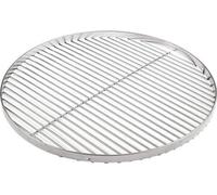 Grille de barbecue 50 cm en acier inoxydable avec support pivotant, anneaux et trous - pour l'extérieur - crochets pour la suspension
