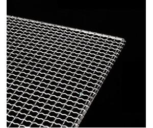 Grille de barbecue carrée en acier 304 - 43 x 29,5 cm - Grille de cuisson Chal pour barbecue en plein air - Parfait pour le camping et le hayon