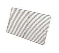 Grille de barbecue carrée en acier inoxydable - Portable et réutilisable - Grille de cuisson pour rôtir des légumes en plein air, poissons, brochettes (30 x 30 cm)