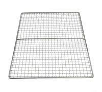 Grille de barbecue carrée en acier inoxydable pour réchaud de camping et barbecue d'extérieur, grille de cuisson avec soudures lisses, argent (40 x 30 cm)
