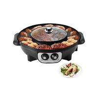 Grille de barbecue électrique 2 en 1, maison portable multifonction 2200 W, poêle antiadhésive à poêle fendue sans fumée Durabilité, Efficacité