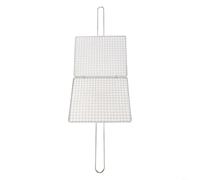 Grille de barbecue en acier inoxydable avec cadre pliable et joints soudés lisses pour des tâches de cuisson sûres et efficaces (35 × 25 cm)