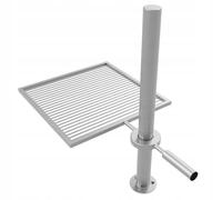 Grille de barbecue en acier inoxydable Grille de foyer de cheminée Panier de feu BBQ Réglable 60 cm