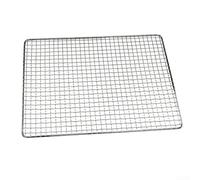 Grille de barbecue en fer galvanisé pour poisson, viande et légumes, filet de barbecue carré réutilisable (40 x 30 cm)