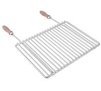 Grille de barbecue en inox européene, réglable en largeur, de 40-55x30cm, Grille Extensible