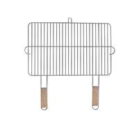 Grille de barbecue - Master Grill & Party - MG255 - Acier chromé - Poignées en bois - 54 x 34 cm