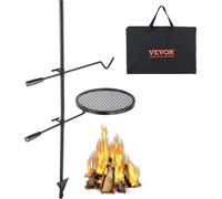 Grille de barbecue pivotante FIBILA pour feu de camp - Grille de barbecue portable pour brasero - Grille pour feu de camp - Ustensile de cuisson pour feu ouvert réglable à 360° - Barbecue de camping -