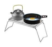 Grille de barbecue pliable pour barbecue, filet de barbecue carré en acier de style extérieur, cadre pliable + pieds de support surélevés, structure en treillis métallique en acier inoxydable pour