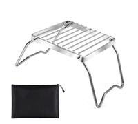 Grille de Barbecue Pliante Mini Grille de Feu de Camp en Acier Inoxydable | Barbecue Grill avec Sac de Rangemen pour Barbecue en Plein Air Camping Pique Nique