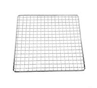Grille de barbecue portable en acier inoxydable, grille chauffante uniforme pour réchauds de camping, grille carrée pour cuisine extérieure, argenté, 40 x 30 cm