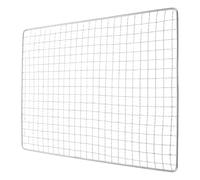 Grille de Barbecue Rectangulaire 30x20 Cm en Acier Inoxydable pour Cuisson | Maille Argentée, Résistante à Chaleur et Corrosion, Portable