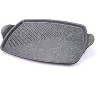 Grille de barbecue, rectangulaire, en aluminium, de couleur grise, dimensions 35 x 25 cm