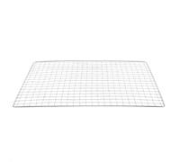 Grille de Barbecue Rectangulaire en Fer, Cuisson Homogène, Antichute | Crevettes et Légumes, Usage Barbecue et Cuisson Extérieure, Format Argenté, Entretien Simple