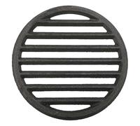 Grille de barbecue ronde en fonte pour feu de camp, plaque de charbon de bois haute température