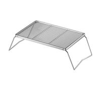 Grille de brasero en acier inoxydable réglable en hauteur | Barbecue pliable pour feu de camp, rôtissage, maison, plage, arrière-cour
