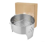 Grille de camping en acier inoxydable 38,1 cm maille résistante à la | Se replie à plat pour le rangement, comprend un étui de transport, tient dans le coffre de la voiture
