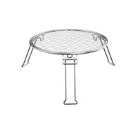 Grille de Camping Extensible Grille Pliante Barbecue Support Pliable Réchaud Portable Rack Rond en Acier Inoxydable Élève les Aliments Au-dessus des