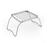 Grille de camping pliable en acier inoxydable portable pour barbecue au charbon de bois avec sac de rangement