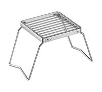 Grille de camping pliable pour feu de camp, grille de cuisson réglable en hauteur | Plateforme de préparation de barbecue d'extérieur pliable pour contrôle de la chaleur élevé, activités de