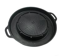 Grille de camping pour cuisinière à gaz portable avec plaque de barbecue en aluminium de 34 cm, revêtement antiadhésif, plateau de récupération de graisse pour cuisine en plein air et pique-nique