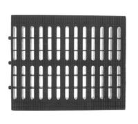 Grille de Caniveau Extérieure en Plastique Noir pour Drainage | Structure Ajourée Résistante, Surface de Passage 750 Cm², Filtration des Débris, Installation Rapide pour Allée Garage