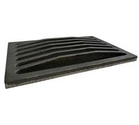 Grille de cheminée en fonte, dimensions 29,3 x 21,5 x 1-2 cm, rectangulaire