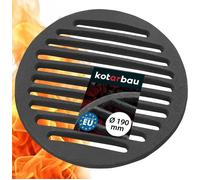 Grille de cheminée - Kotarbau - Ø 19 cm - Fonte Gris - Universelle - Robuste et durable