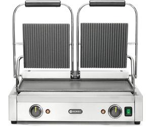 Grille de contact Hendi double version avec surface supérieure rainurée et surface inférieure lisse