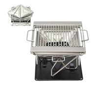 Grille de cuisine portable pliable en acier inoxydable, petite grille à charbon pour randonnée, pique-nique, fête, jardin, cuisine, sac à dos, cour