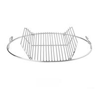 Grille de cuisson à charnière de 55,9 cm pour barbecue au charbon Weber - Pièce de rechange ronde en acier inoxydable pour bouilloire Smokey Joe - Grille de barbecue (43,2 cm)