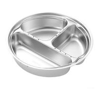 Grille de cuisson à la vapeur multicouche pour ustensiles de cuisine - Insert vapeur en acier inoxydable 304 avec sections - Outil de cuisine sain argenté 22,5 cm (C)