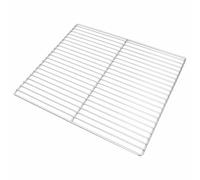 Grille de cuisson argentée 45 x 40 cm en acier inoxydable | Rectangulaire, résistant à la corrosion, facile à nettoyer, pour jardin et terrasse