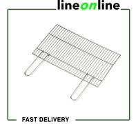 Ompagrill Grille de grillage pour rôtir barbecue, cheminée, poignées à tonnière verrouillables 67 x 40 cm